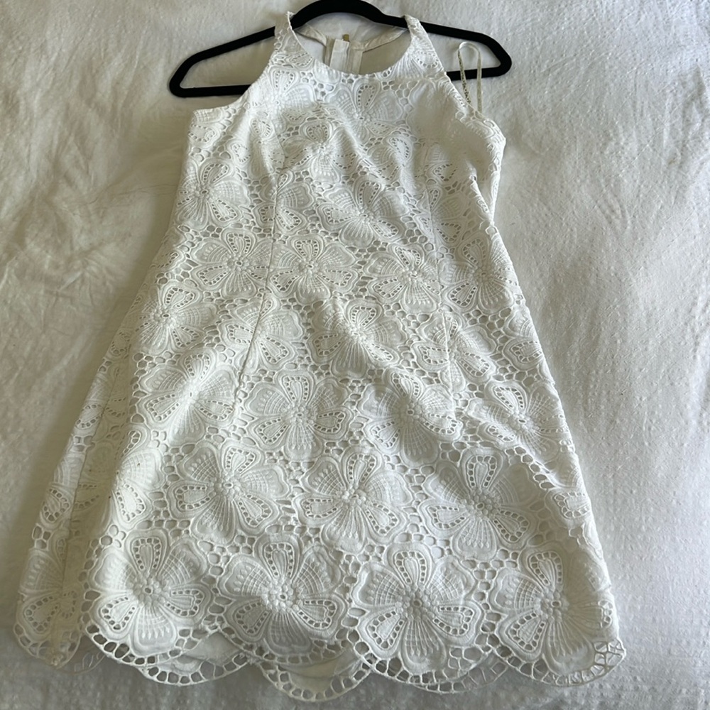 Need a bridal look? Size 4 Lilly Pulitzer white lace dress